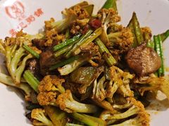 小炒有机菜花-孟记粥铺·家常菜·烧烤·粥(亚运村店)