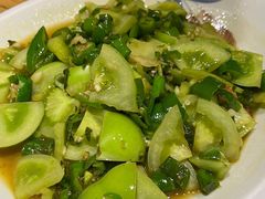 青番茄炒咸肉-陈先进鱼馆·夜宵·地道农家菜(湖墅南路店)