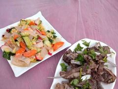 -陕北农家小吃风干羊肉剁荞面