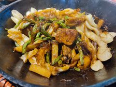排骨豆角卷子-华盛园卷子王农家菜水库鱼