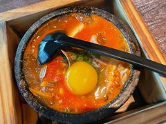 石锅泡菜豆腐海鲜汤-牛角日本烧肉专门店(海运大厦店)