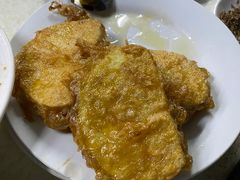 鸡蛋炸馒头片-大槐树烤肉馆