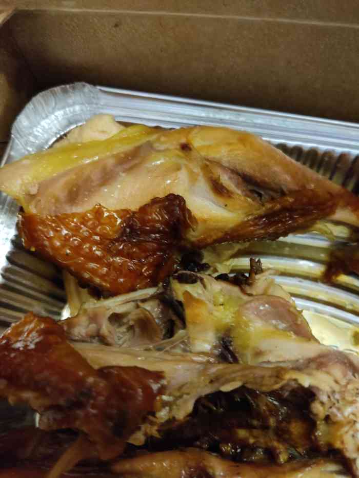 刘记荔枝柴烧鸡-"今晚宵夜想吃烤鸡,佛系叫外卖,第一次吃这.