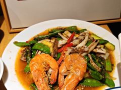 九层塔飞炒大虾-全渔村小海鲜