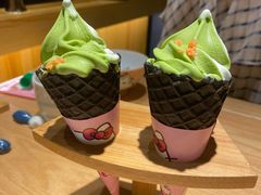 抹茶双拼冰淇淋-隐泉京望日式料理(太和广场店)