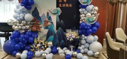 -宝宝百日宴周岁生日派对气球布置策划