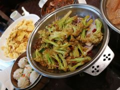 干锅有机花菜-刘胖子家常菜·蹄花焖藕(中南店)
