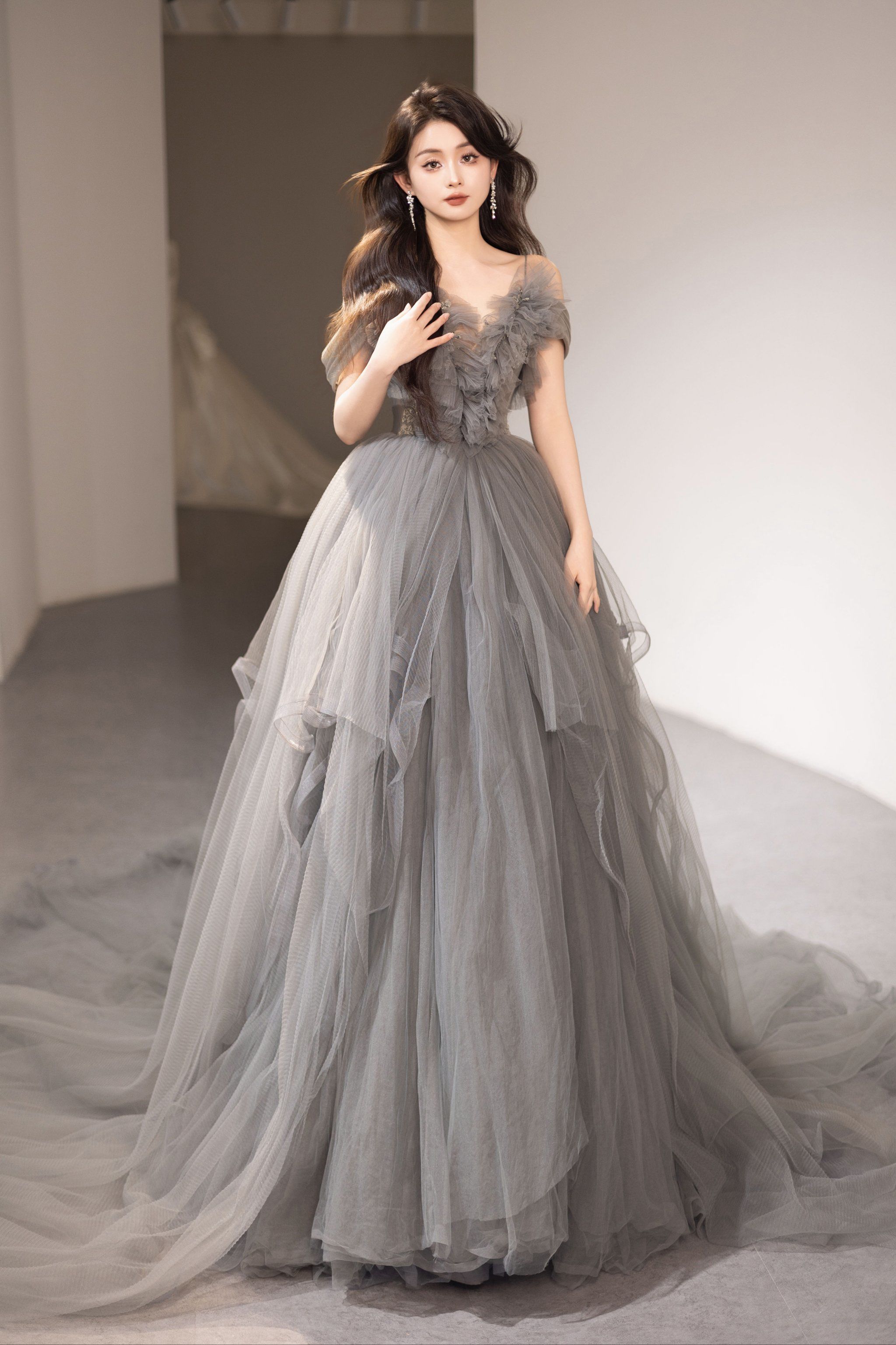 灰色仙女礼服029969♀15开封婚纱礼服