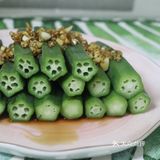 拒绝油腻，夏日清爽小菜，芥辣蒜汁秋葵