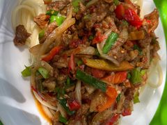 辣子肉拌面-托克逊老四号餐厅