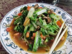 水白菜炒羊肉-石榴花开餐厅