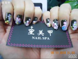 OPI樱花涂鸦-星美甲