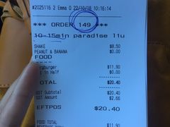 账单-Fergburger(皇后镇店)