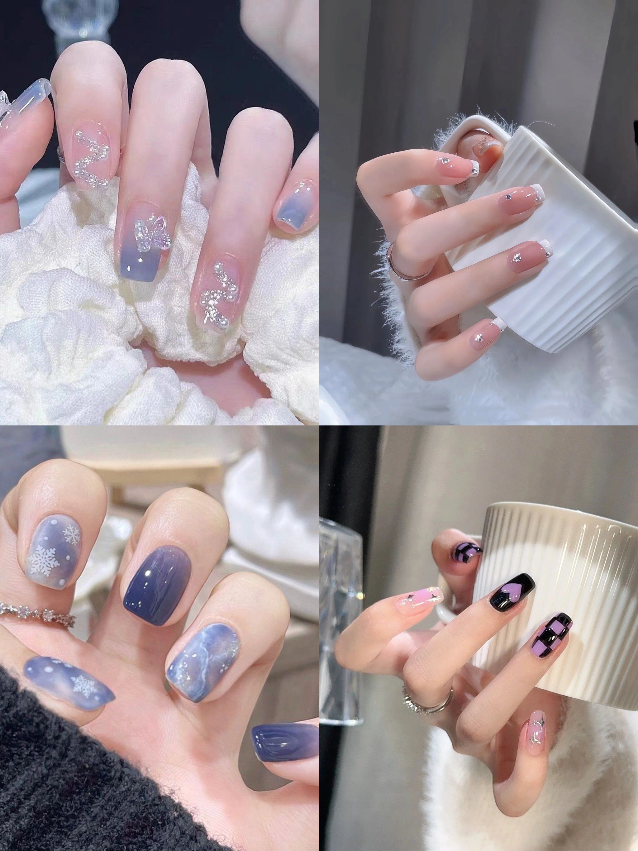 夏日清凉女神款美甲推荐9