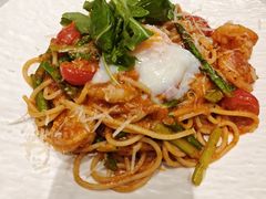 虾仁温泉蛋芦竹笋意面-FIKA WAKA(西岸凤巢店)