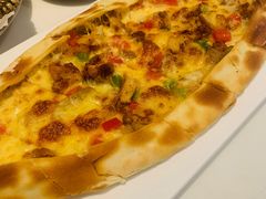 鸡肉奶酪皮塔饼-伊斯坦布尔土耳其清真咖啡餐厅