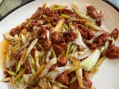 葱爆鲜鹿肉-乔家满族八大碗(流水沟店)