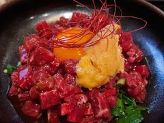 海胆拌生牛肉-九州酒场ひこぞう(1号店)