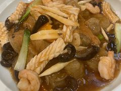 三鲜焖子-小船渔村•大连菜•大连焖鱼(明泽街店)
