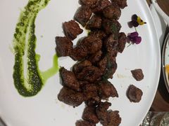 黑椒青酱牛肉粒-将相和·海鲜蒸饺大连菜