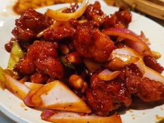 椒香虾仁爆鸡球-陈傻子餐厅(世纪都会店)
