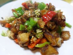 爆炒野生狗鱼块-煲来饱去冷水鱼