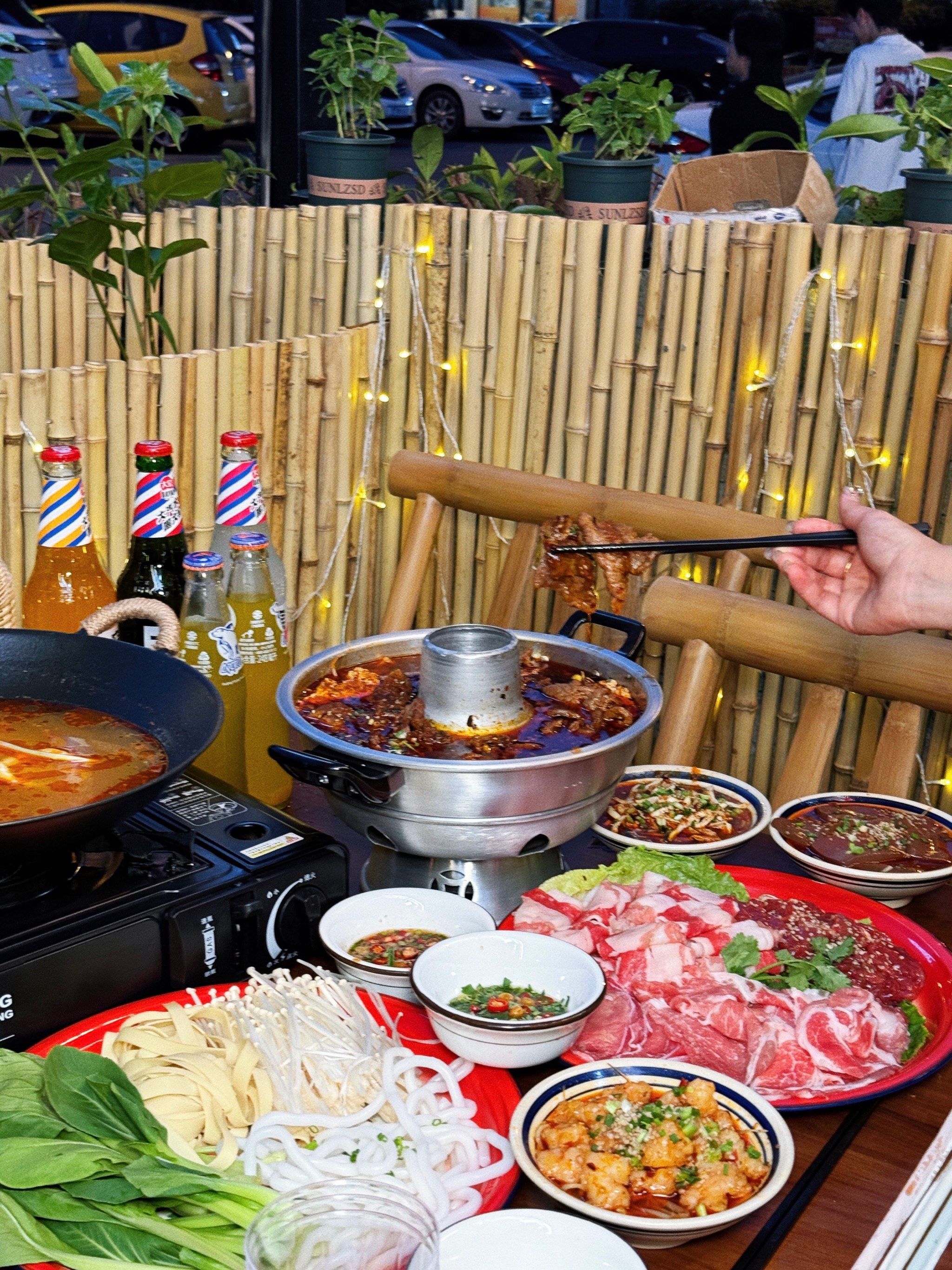 温岭汇头王新开的!庭院式火锅92