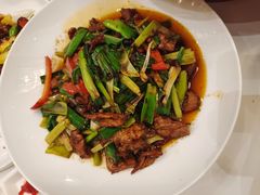 回锅土蒜苗炒肉-大鸭梨烤鸭(左家庄店)