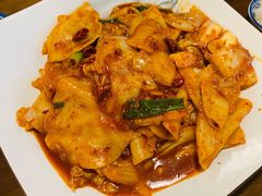 辣白菜炒饺子皮-陈聚德炒牛肉(樱花二路店)