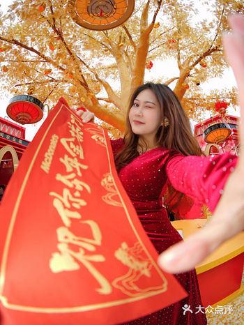 深圳麦当劳发财树下来一个新年新愿望吧！