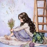 让画笔，呈现那个纯真的你[亲亲]