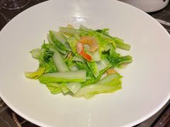 甜晒虾干炒快菜-海派悦庭·海胆烧麦·新融合菜(凯德广场店)