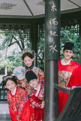 -后宫·古装汉服京剧儿童亲子全家福摄影