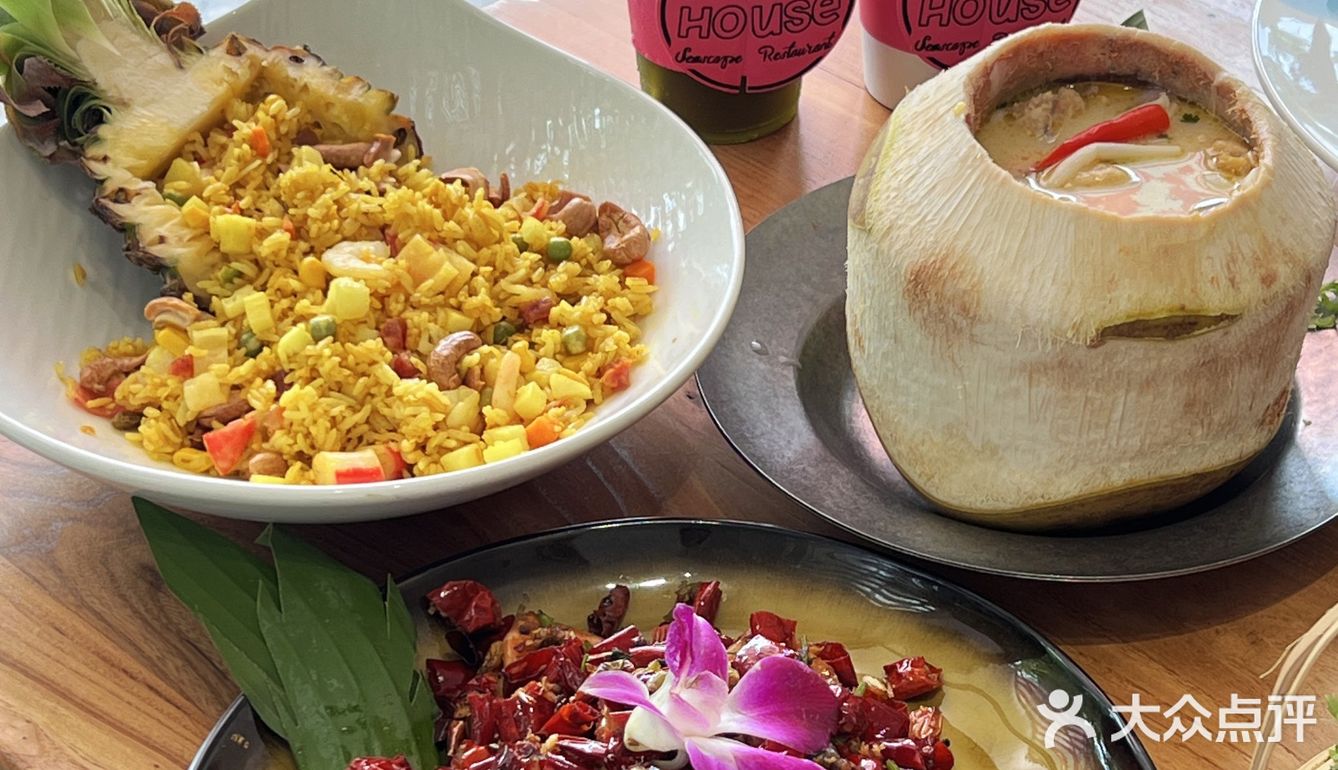 粉粉嫩嫩的海边泰菜餐厅，少女心满满的仙境