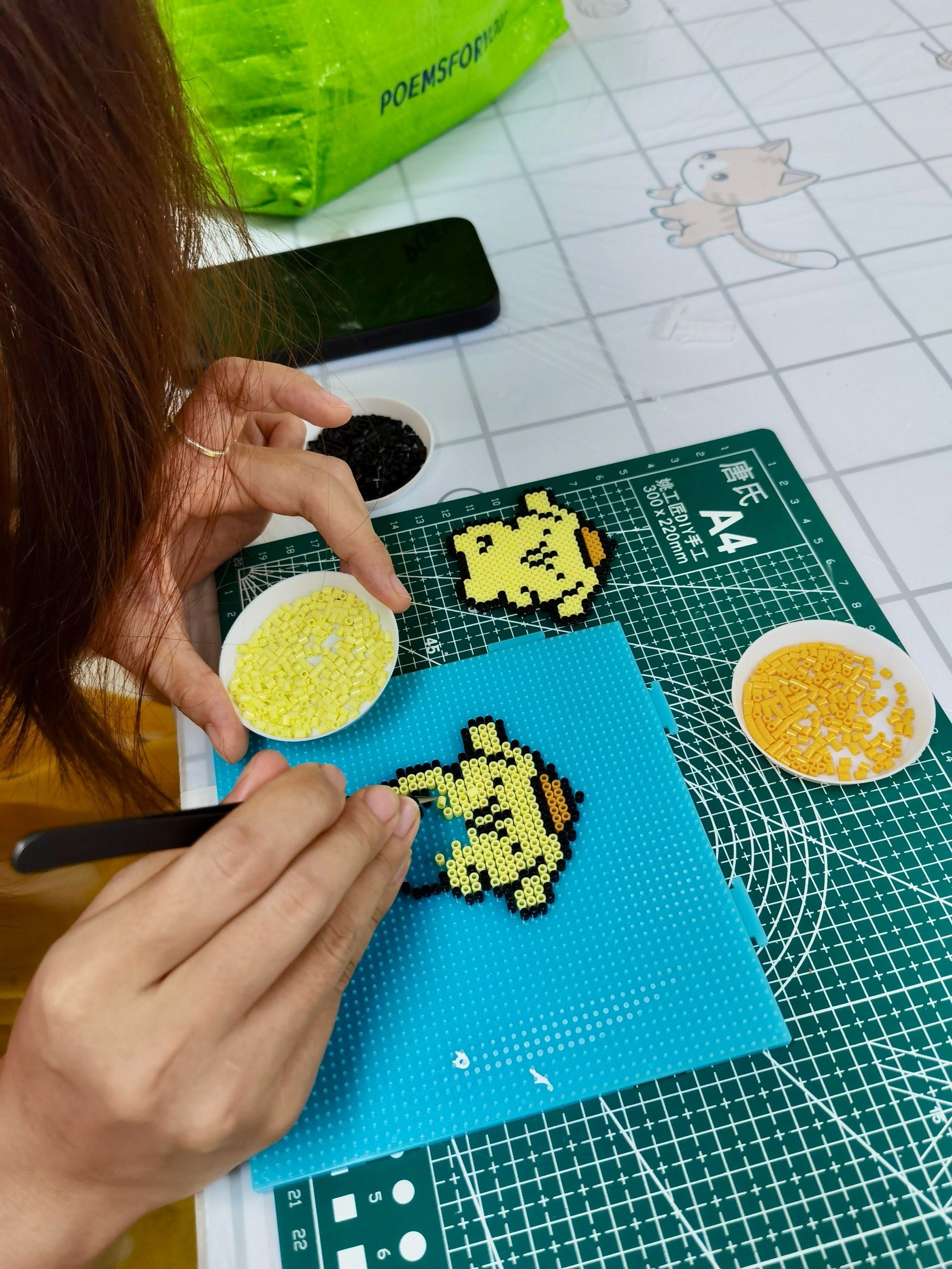 今天1小时拼了两个豆豆!