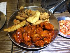 韩式辣子鸡原味鸡双拼-MI WU FACTORY米屋美食工厂餐厅(绿地店)