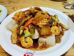 渔村三鲜焖子-小船渔村·大连菜(明泽街店)