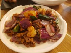 金不换肥牛炒虾球-寻味·港式茶餐厅(富力城店)