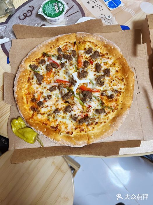 棒约翰比萨•意面(小马厂店)装传统牛肉多多披萨图片