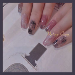 -复古绿·少女主题美甲美睫