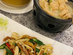 泡藕尖炒秋葵爽肉-客家汇·客家传承菜(水库店)