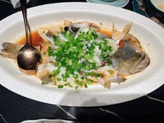 葱油淋鲜白贝鲈鱼-粤·向群饭店(二沙岛店)
