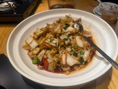 油渣炒高山娃娃菜-老阿爸鲜鱼土菜(独墅湖店)