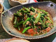 酸笋炒空心菜-浩海火燒雲傣家菜(静安芮欧店)