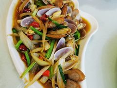 姜葱炒花甲-覃记海鲜美食餐厅
