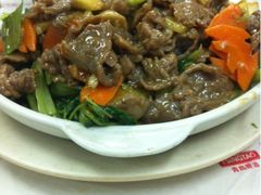 虾酱通菜牛肉，多肉多菜！-凤城康记饭店
