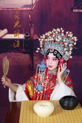 -后宫·古装汉服京剧儿童亲子全家福摄影