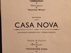 菜单-Casa Nova
