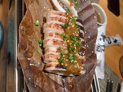 香烤鱿鱼肝酱味噌-大岛日本料理铁板烧(南通大饭店)