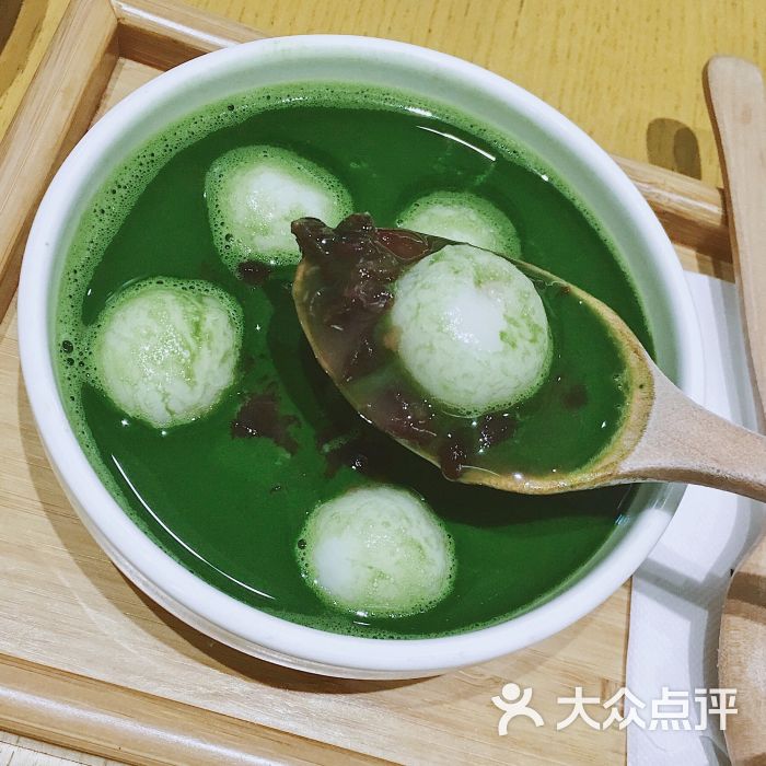 抹茶白玉红豆羹